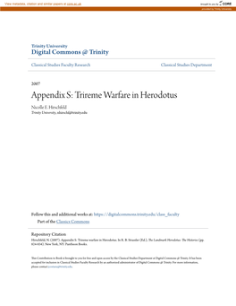 Trireme Warfare in Herodotus Nicolle E