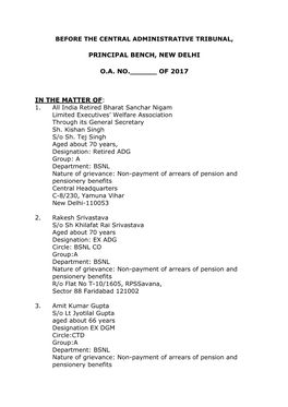 List of Applicant OA 2260