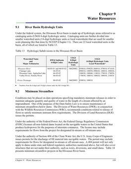 Chapter 9 Water Resources