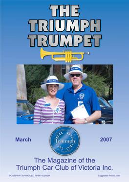 The Magazine of the Triumph Car Club of Victoria Inc