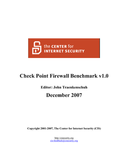 Check Point Firewall V1.0