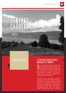 Cheyres-Châbles INFO Septembre 2019