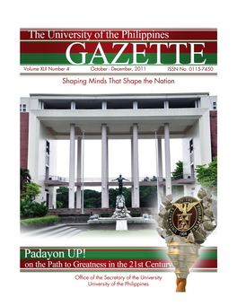 GAZETTE VOLUME XLII, NUMBER 4 October - December 2011 ISSN No