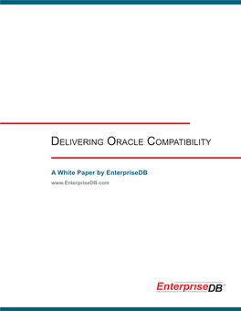 Delivering Oracle Compatibility