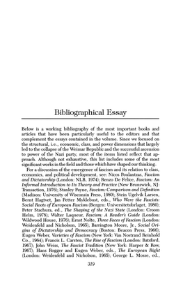 Bibliographical Essay