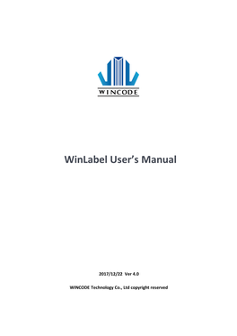 Winlabel User's Manual