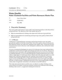 Water Quality 1 Executive Summary