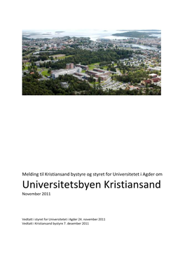 Universitetsbyen Kristiansand November 2011