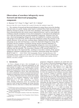 Observations of Nearshore Infragravity Waves: Seaward and Shoreward Propagating Components A