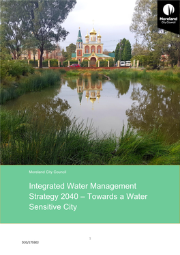 Integrated Water Management Strategy 2040 – Towards a Water Sensitive City