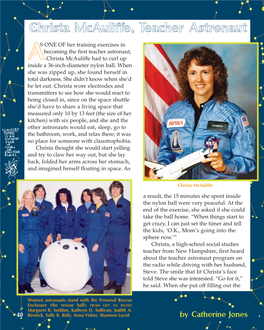 Christa Mcauliffe, Teacher Astronaut