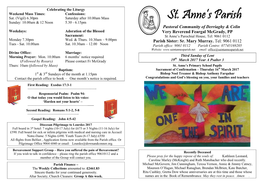 St Anne's Parish Mission Programme