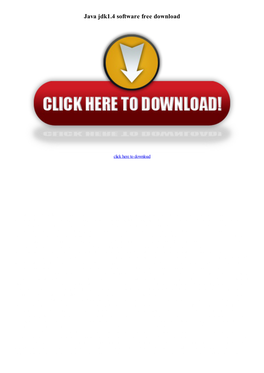 Java Jdk1.4 Software Free Download