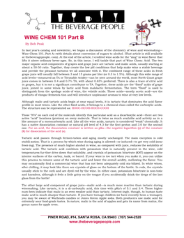 WINE CHEM 101 Part B by Bob Peak