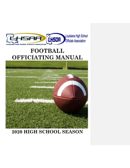 Football Officiating Manual