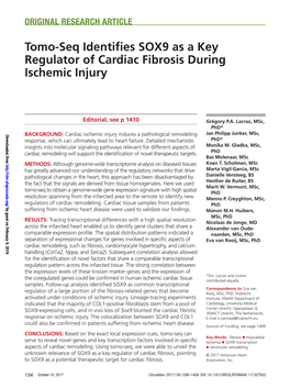 Tomo-Seq Identifies SOX9 As a Key Regulator of Cardiac Fibrosis During Ischemic Injury