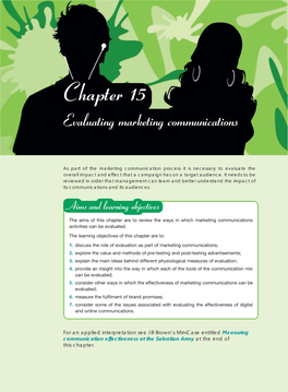 Chapter 15 Evaluating Marketing Communications