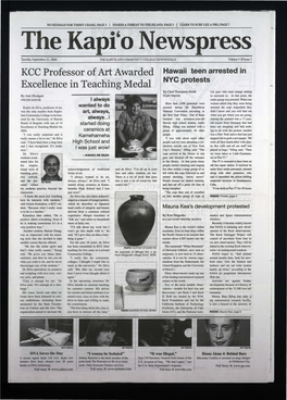 KCC Professor of Art Awarded Excellence in Teaching Medal