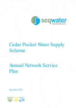 Cedar Pocket Water Supply Scheme Annual Network Service Plan