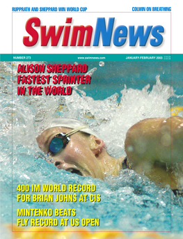 January-February 2003 $ 4.95 Can Alison Sheppard Fastest Sprinter in the World