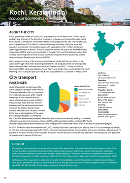 Kochi, Kerala (India) ECOLOGISTICS PROJECT CITY PROFILE