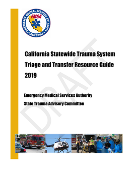 California Statewide Trauma System Triage and Transfer Resource Guide 2019