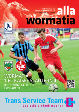 Wormatia 1.FC Kaiserslautern Ii 08.10.2016