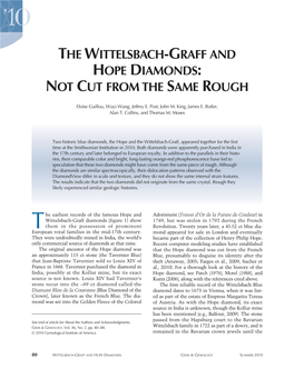 The Wittelsbach-Graff and Hope Diamonds: Not Cut from the Same Rough