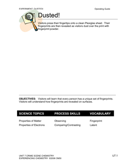 Experiment: Latent Fingerprinting