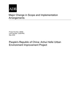 Anhui Hefei Urban Environment Improvement Project