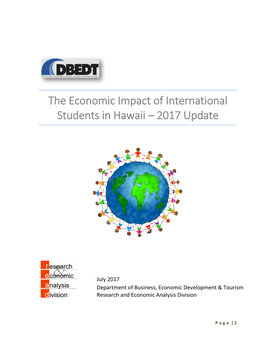 The Economic Impact of International Students in Hawaii – 2017 Update