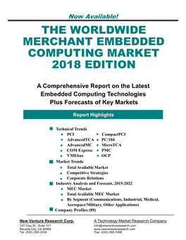 The Worldwide Merchant Embedded Computing Market 2018 Edition