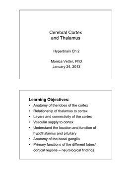 Cortex and Thalamus Lecture.Pptx