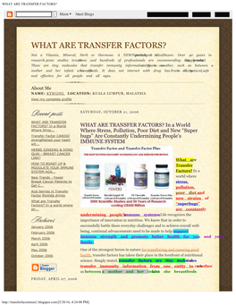 What Are Transfer Factors?