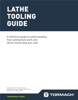 Lathe Tooling Guide