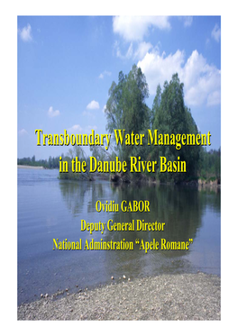 Transboundary Water Management in the Danube River Basin