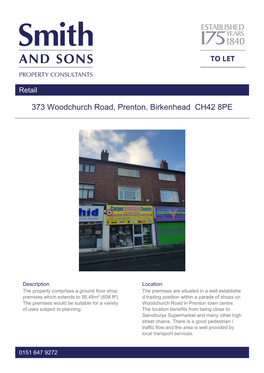 373 Woodchurch Road, Prenton, Birkenhead CH42 8PE