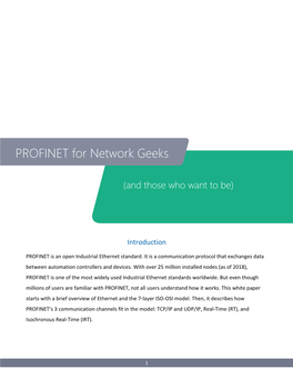 PROFINET for Network Geeks