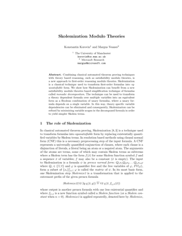 Skolemization Modulo Theories