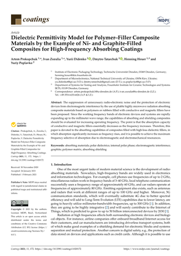 Dielectric Permittivity Model for Polymer–Filler Composite Materials by the Example of Ni- and Graphite-Filled Composites for High-Frequency Absorbing Coatings