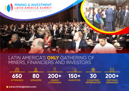 Latin America's Leading Mining & Investment Expo and Conference