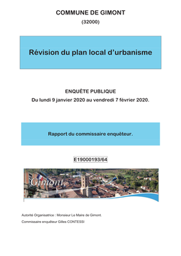 Révision Du Plan Local D'urbanisme