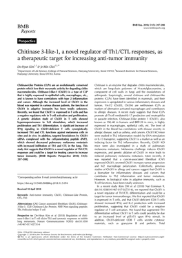 Chitinase 3-Like-1, a Novel Regulator of Th1/CTL Responses, As a Therapeutic Target for Increasing Anti-Tumor Immunity