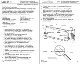 Use a Hacksaw Inch Blade