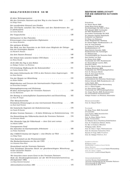 5-6/85 DEUTSCHE GESELLSCHAFT FÜR DIE VEREINTEN NATIONEN BONN 40 Jahre Weltorganisation: Mit Den Vereinten Nationen Auf Dem Weg in Eine Bessere Welt