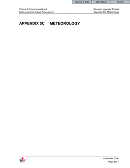 Volume 2, Appendix 5C: Meteorology