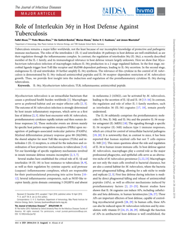 Role of Interleukin 36Γ in Host Defense Against Tuberculosis Fadhil Ahsan,1,2,A Pedro Moura-Alves,1,A Ute Guhlich-Bornhof,1 Marion Klemm,1 Stefan H