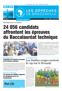 24 056 Candidats Affrontent Les Épreuves Du Baccalauréat Technique