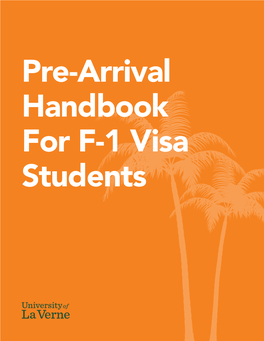 Pre-Arrival Handbook for F-1 Visa Students