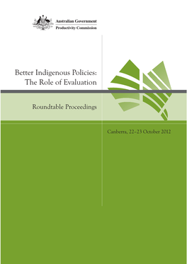 Better Indigenous Policies: the Role of Evaluation